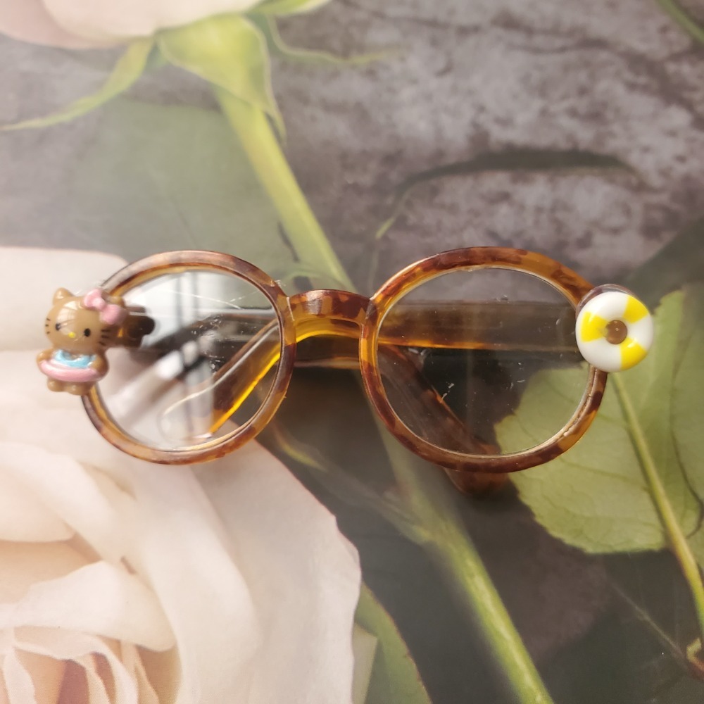 眼鏡造型髮夾（多款入）👓 瀏海夾 邊夾 髮夾 ✨ 平價好物 質感配件 琥珀/粉色/卡色 現貨-細節圖5