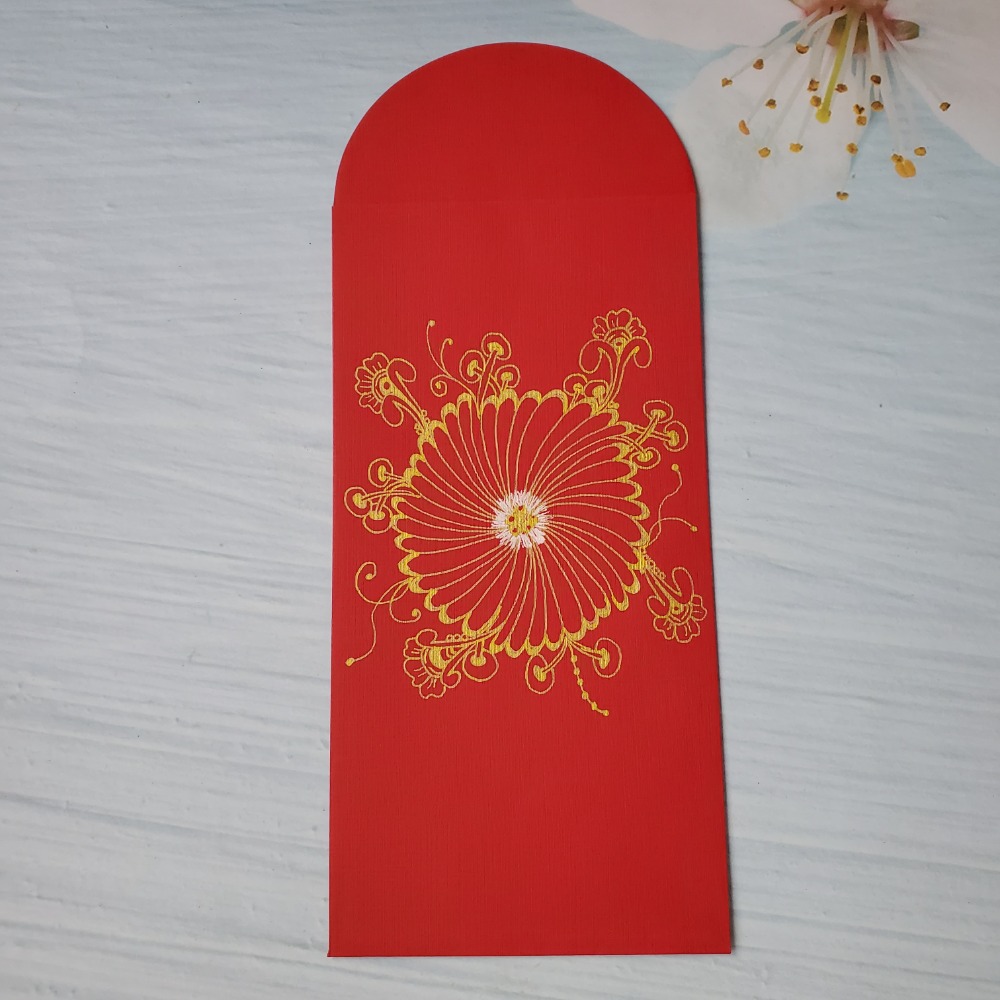 金燦優雅之約 婚禮祝壽的高質感首選 手繪禪繞畫紅包袋 結婚 過年 紅包袋 現貨-細節圖2
