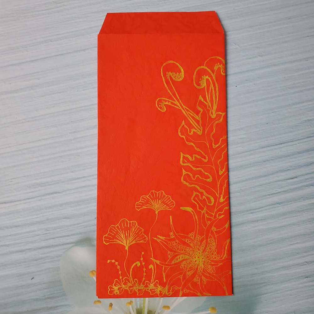 金燦優雅之約 婚禮祝壽的高質感首選 手繪禪繞畫紅包袋 結婚 過年 紅包袋 現貨-規格圖5