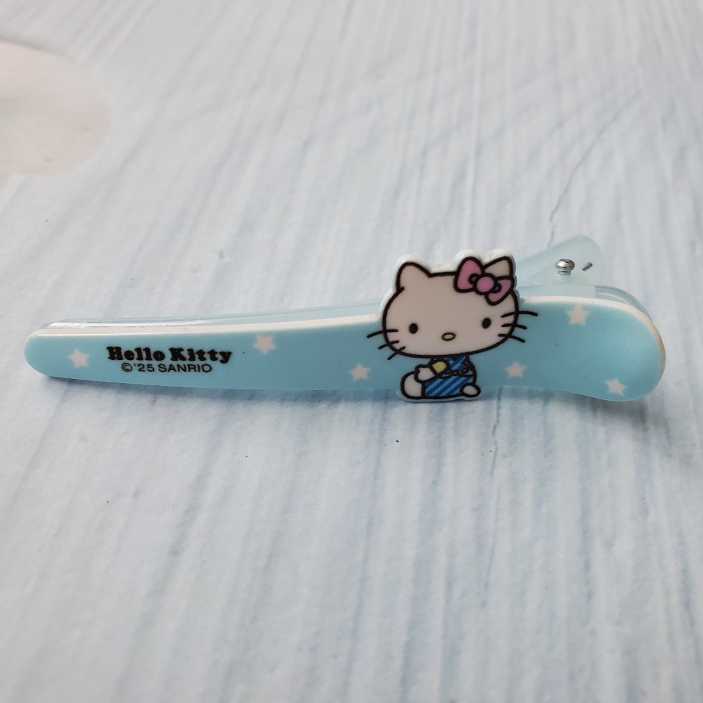 日系可愛 Hello Kitty 星星髮夾 藍白療癒系 甜美風髮飾 髮夾 邊夾 現貨-規格圖3