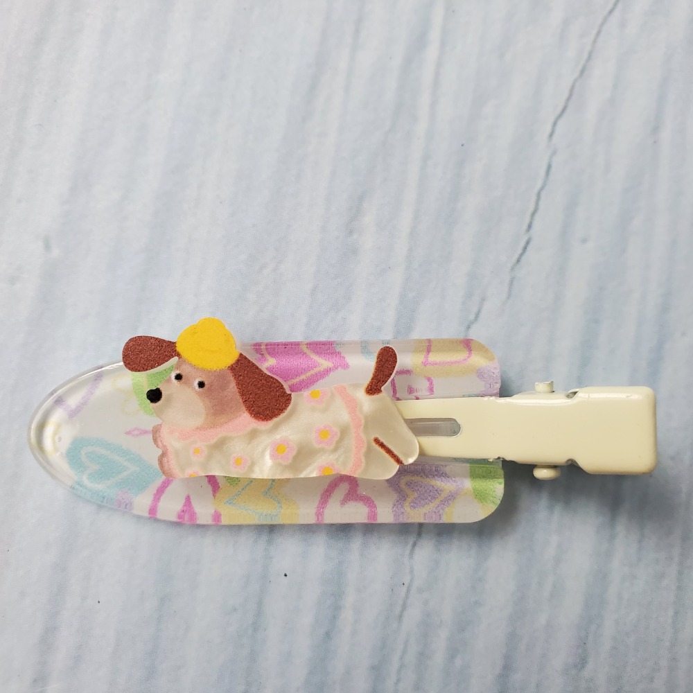 狗狗卡通髮夾 學生可愛款 不咬髮 彩色造型瀏海夾 邊夾 側夾 現貨-細節圖3