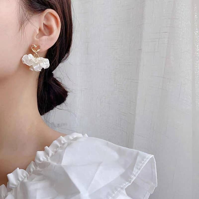 【好.樣.日.子】S925純銀鏤空貝殼圓片耳環 甜美氣質風 耳針耳飾 女生耳環 小眾設計耳釘-細節圖4