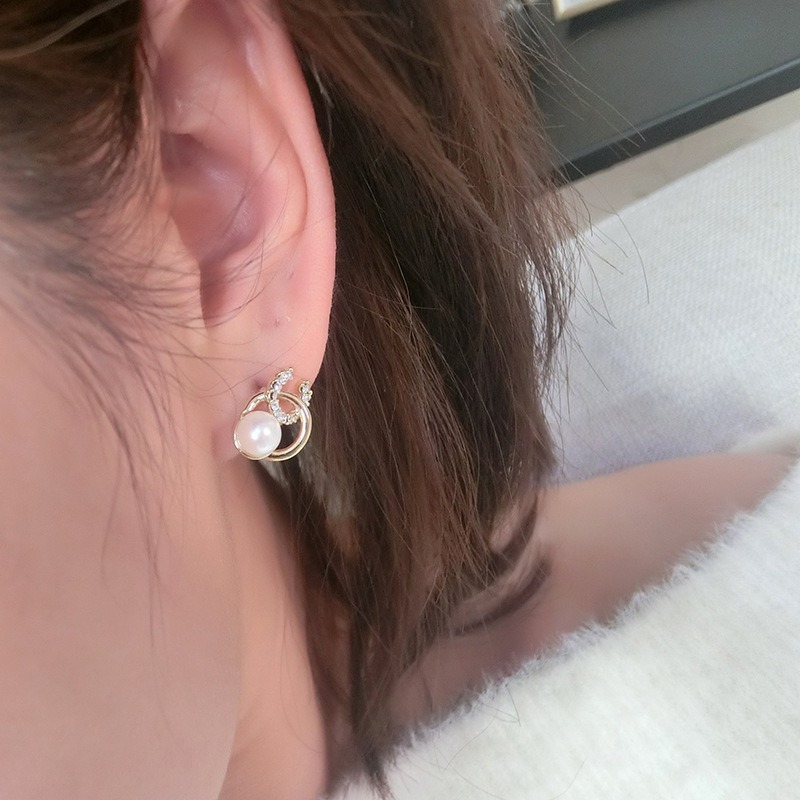 【好.樣.日.子】簡約氣質珍珠耳飾 純銀耳針 耳針 耳釘 耳環-細節圖4