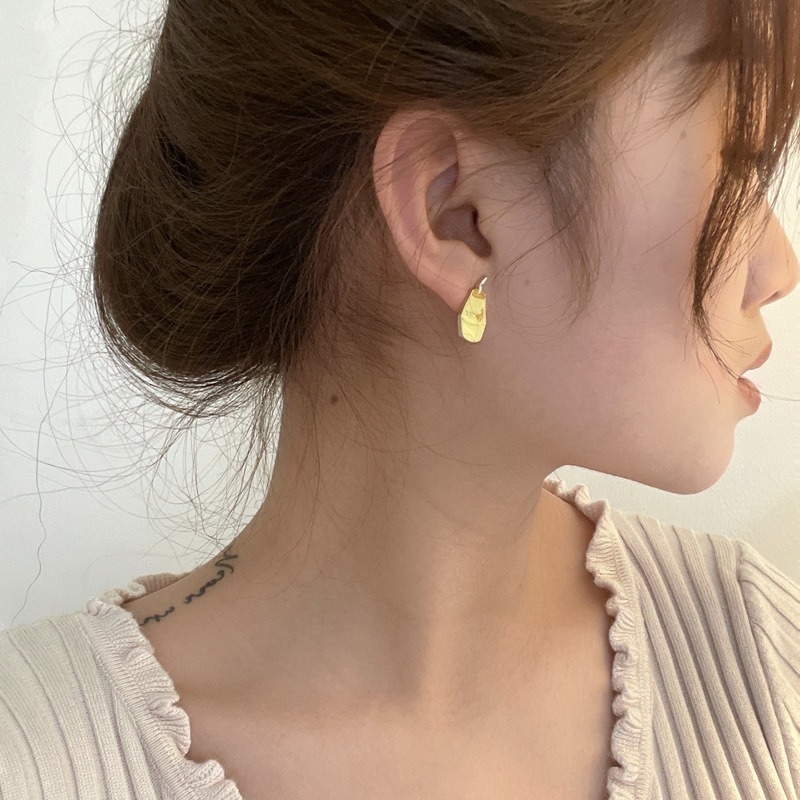 【好.樣.日.子】可愛飲料耳環 草莓香蕉牛奶造型耳環 果汁飲品風 耳釘耳針 女生飾品 無痛抗敏耳環-細節圖7