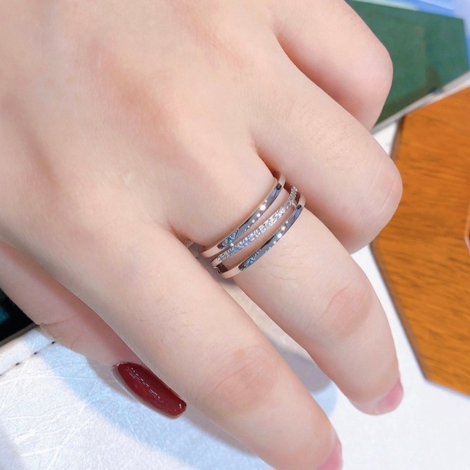 【好.樣.日.子】開口可調戒指 水鑽造型戒指 食指戒 尾戒 不易掉色戒指 鍍14Ｋ戒指-細節圖7