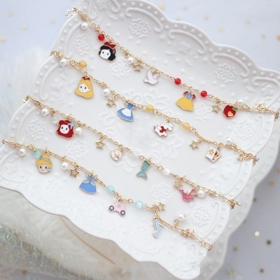 【好.樣.日.子】童話公主手鍊 手鍊手環  兒童手環 公主手環 卡通手鍊-細節圖3