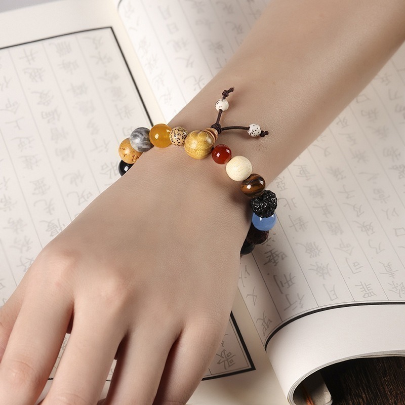 【好.樣.日.子】十八籽菩提手串 佛珠手鍊 18子手串 男女款佛珠 多寶佛珠手鍊 保平安 好運招財 開運飾品-細節圖6