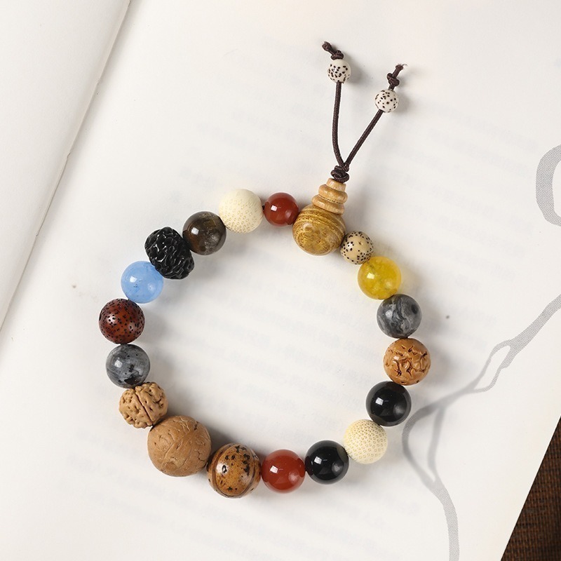 【好.樣.日.子】十八籽菩提手串 佛珠手鍊 18子手串 男女款佛珠 多寶佛珠手鍊 保平安 好運招財 開運飾品-細節圖5