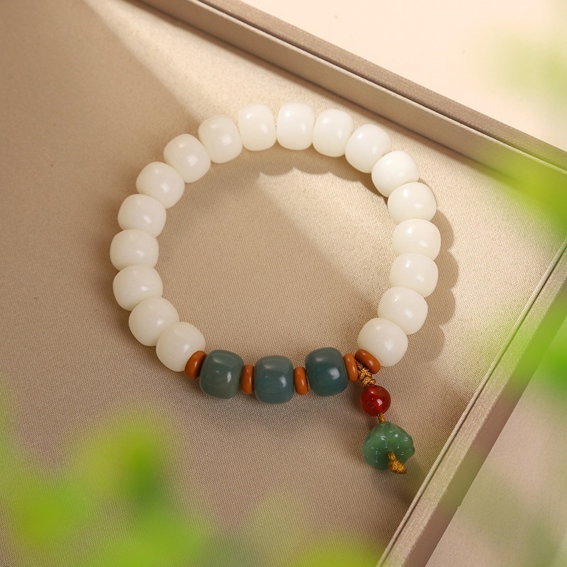 【好.樣.日.子】白玉菩提手串 天然白玉菩提子佛珠手鍊 保平安招好運 開運手串 男女款佛珠手環-細節圖6