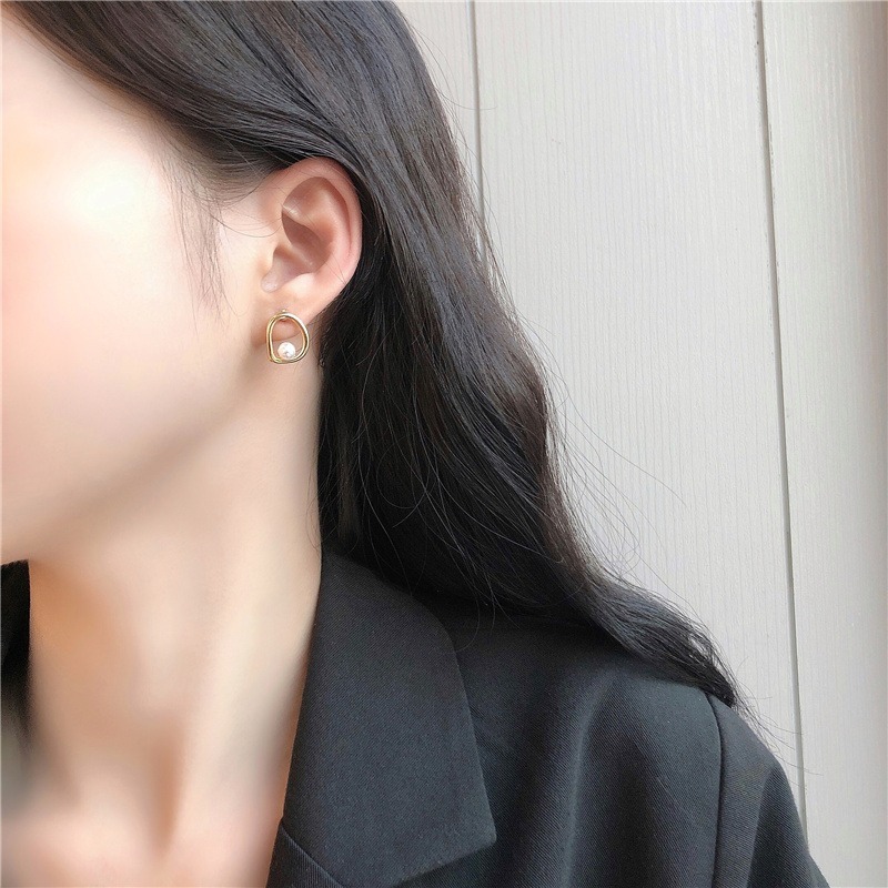 【好.樣.日.子】韓版簡約小巧珍珠氣質耳環 純銀耳針 耳針 耳釘 耳環-細節圖5