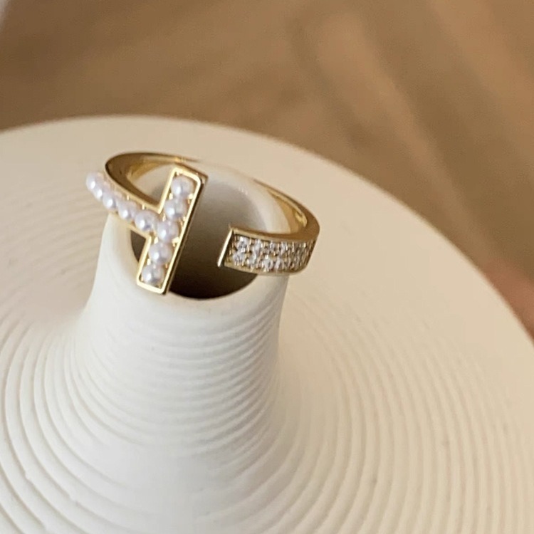 【好.樣.日.子】韓版氣質珍珠可調式戒指兩件組 開口戒指 可調式戒指 可調戒指 復古戒指-細節圖5