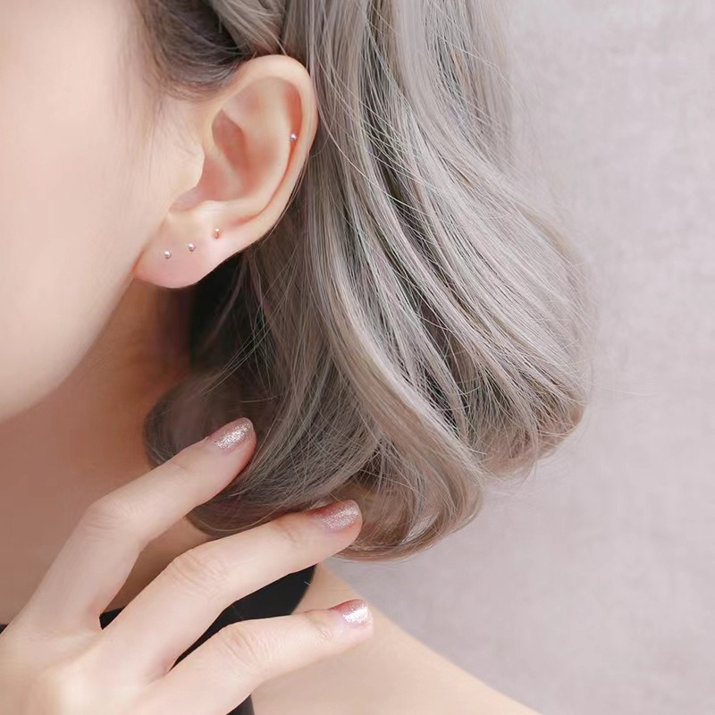 【好.樣.日.子】999足銀養耳棒 純銀耳針 銀針耳環 星星愛心圓形 養耳神器 隱形耳棒 抗過敏耳環 耳洞護理-細節圖10