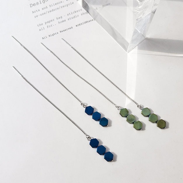 【好.樣.日.子】氣質垂墜長耳環 S925純銀耳針 百搭亮色耳飾 垂墜耳釘 女生飾品 純銀耳環 長款耳環 不過敏-細節圖3