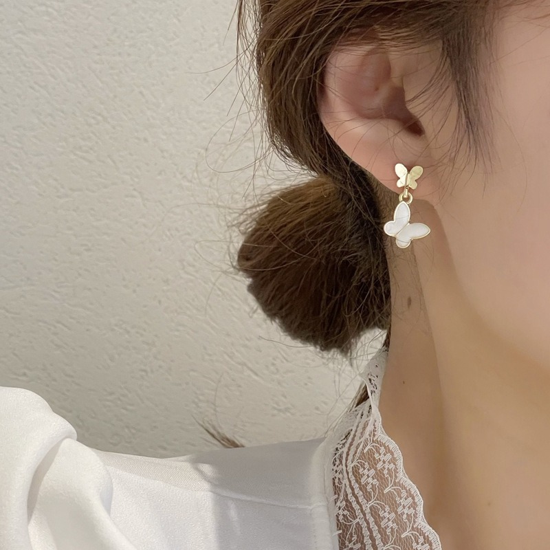 【好.樣.日.子】蝴蝶造型氣質耳環 S925純銀耳針 韓系簡約風 耳釘女 氣質飾品推薦 不易過敏日常百搭-細節圖4