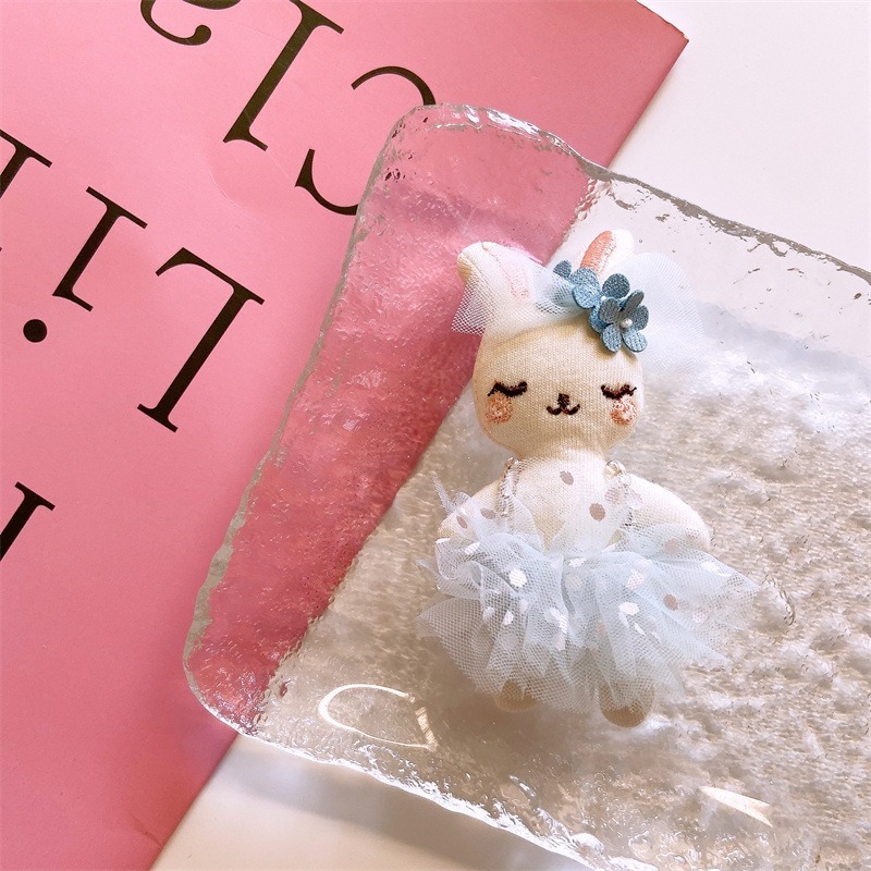 【好.樣.日.子】兔子髮夾 兒童髮夾 兔子娃娃髮夾 女童髮夾 女童髮夾 娃娃髮夾 髪飾 髮夾 兒童髮飾-細節圖5