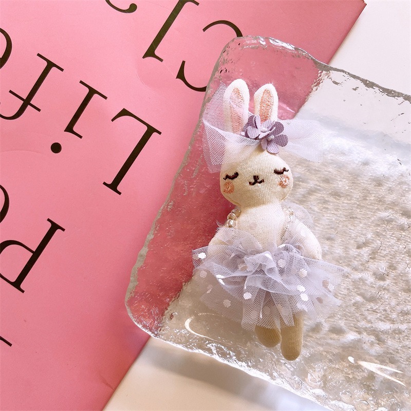 【好.樣.日.子】兔子髮夾 兒童髮夾 兔子娃娃髮夾 女童髮夾 女童髮夾 娃娃髮夾 髪飾 髮夾 兒童髮飾-細節圖6