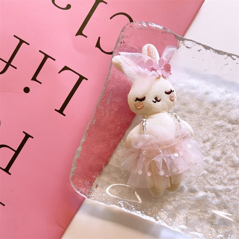 【好.樣.日.子】兔子髮夾 兒童髮夾 兔子娃娃髮夾 女童髮夾 女童髮夾 娃娃髮夾 髪飾 髮夾 兒童髮飾-細節圖7