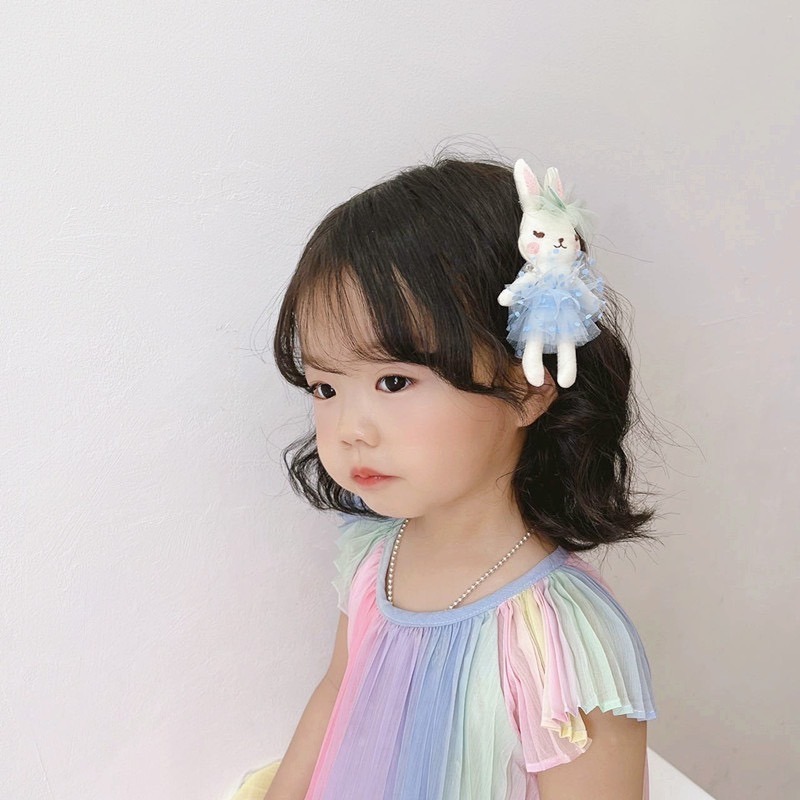 【好.樣.日.子】兔子髮夾 兒童髮夾 兔子娃娃髮夾 女童髮夾 女童髮夾 娃娃髮夾 髪飾 髮夾 兒童髮飾-細節圖9