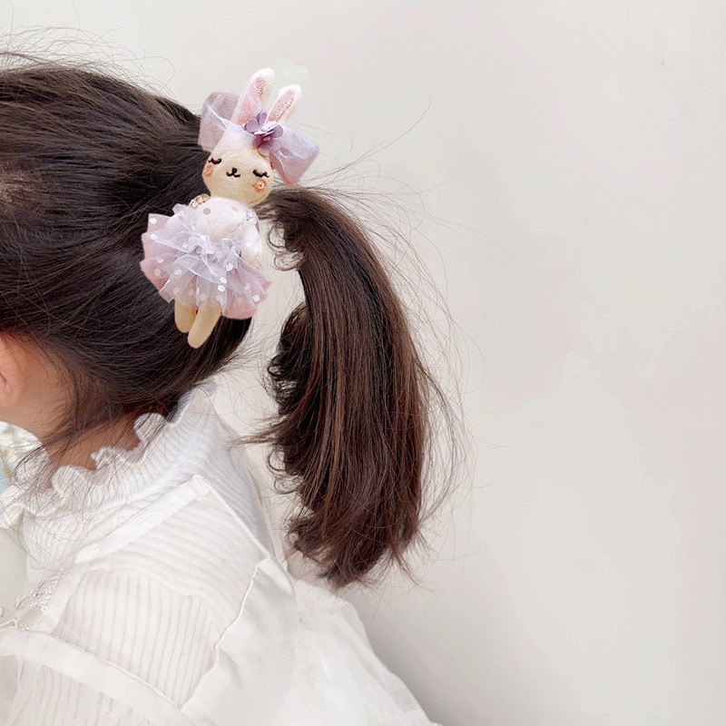 【好.樣.日.子】兔子髮夾 兒童髮夾 兔子娃娃髮夾 女童髮夾 女童髮夾 娃娃髮夾 髪飾 髮夾 兒童髮飾-細節圖10