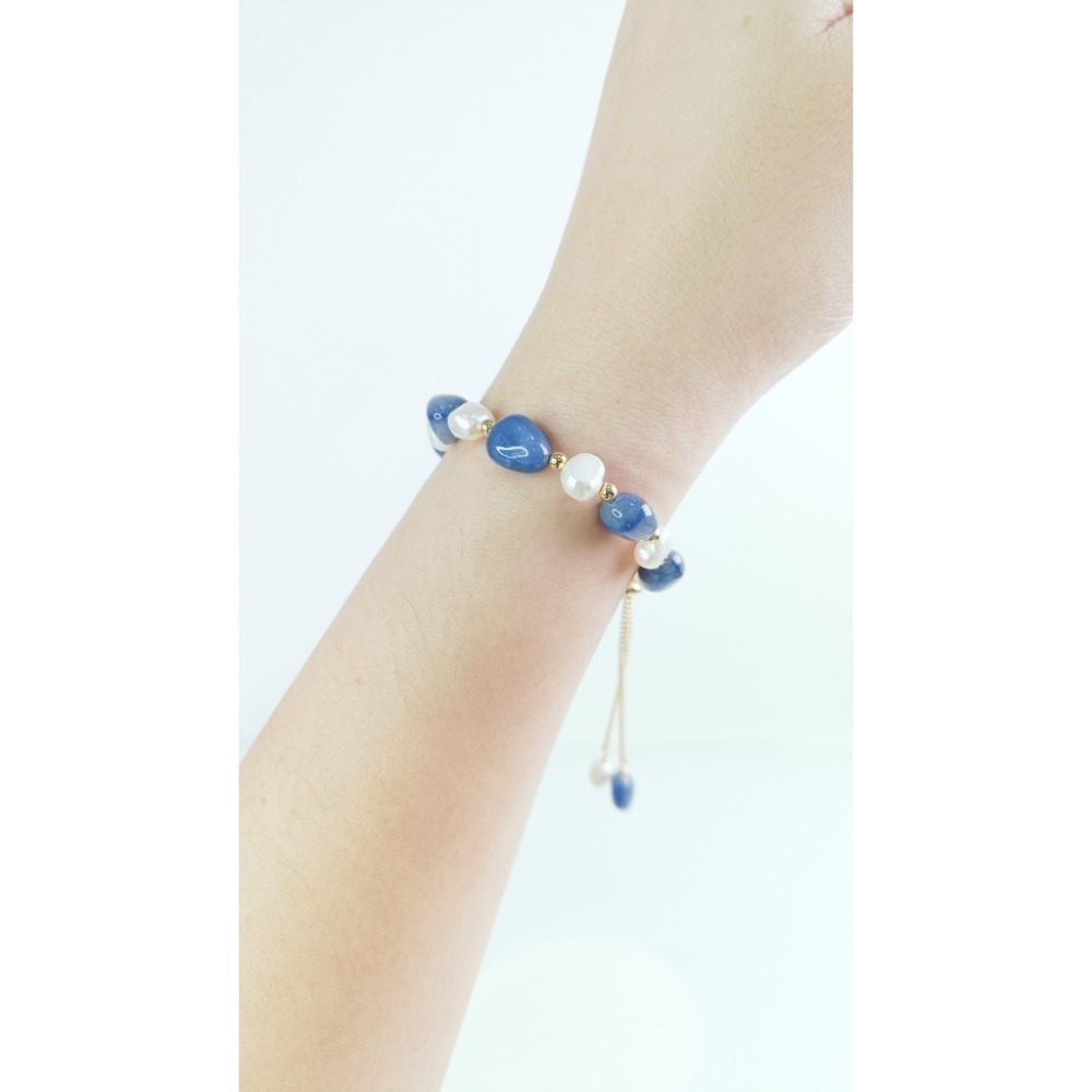 珍珠藍東陵水晶手鍊