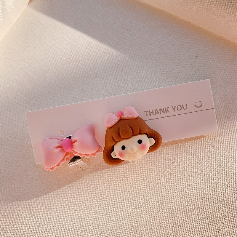 【好.樣.日.子】可愛卡通公主耳環 造型 無痛耳夾 女童飾品 耳夾式耳環推薦 無耳洞兒童耳飾-細節圖2