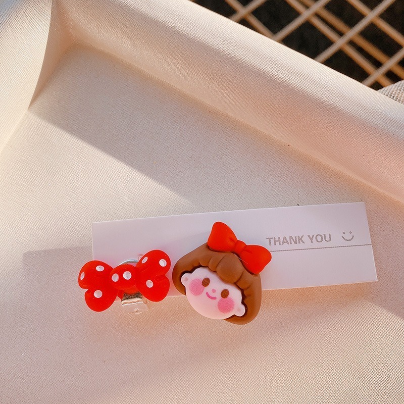 【好.樣.日.子】可愛卡通公主耳環 造型 無痛耳夾 女童飾品 耳夾式耳環推薦 無耳洞兒童耳飾-細節圖3