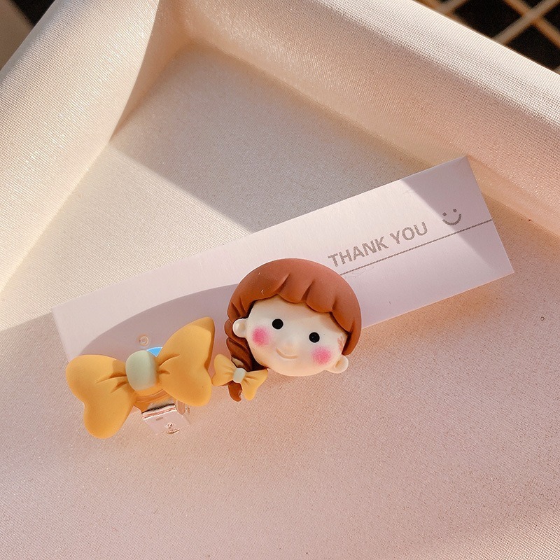 【好.樣.日.子】可愛卡通公主耳環 造型 無痛耳夾 女童飾品 耳夾式耳環推薦 無耳洞兒童耳飾-細節圖4