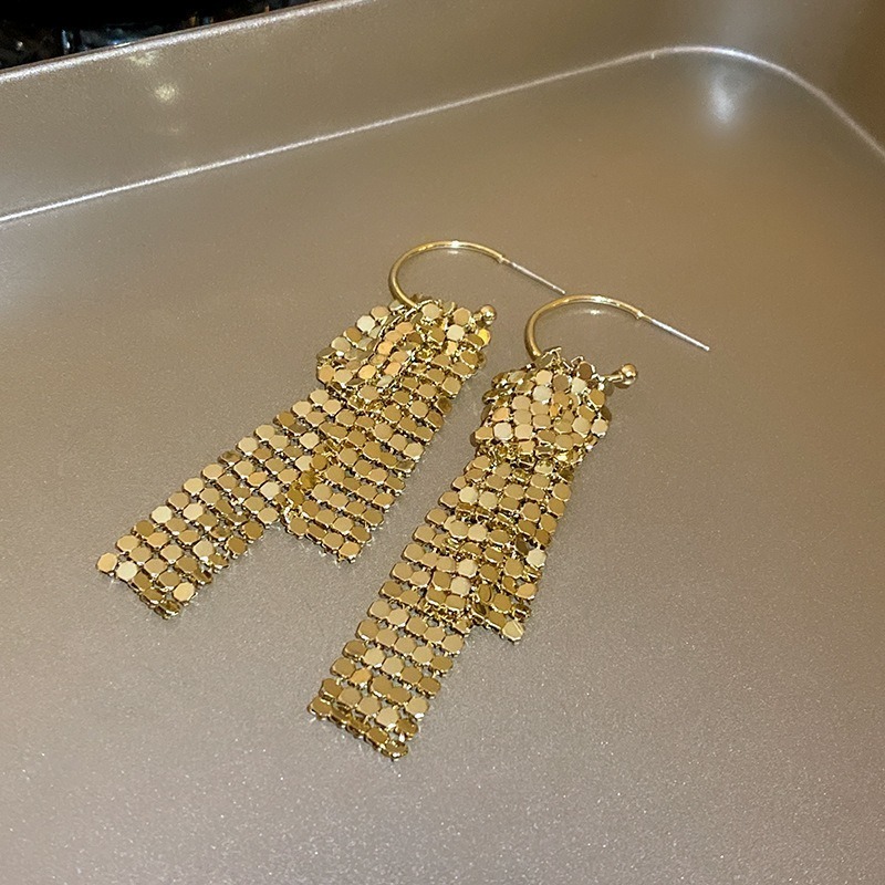 【好.樣.日.子】水鑽流蘇耳環 流蘇耳環 誇張浮誇大耳環 韓國耳環 水鑽耳環 S925純銀耳針 耳釘耳環-細節圖4