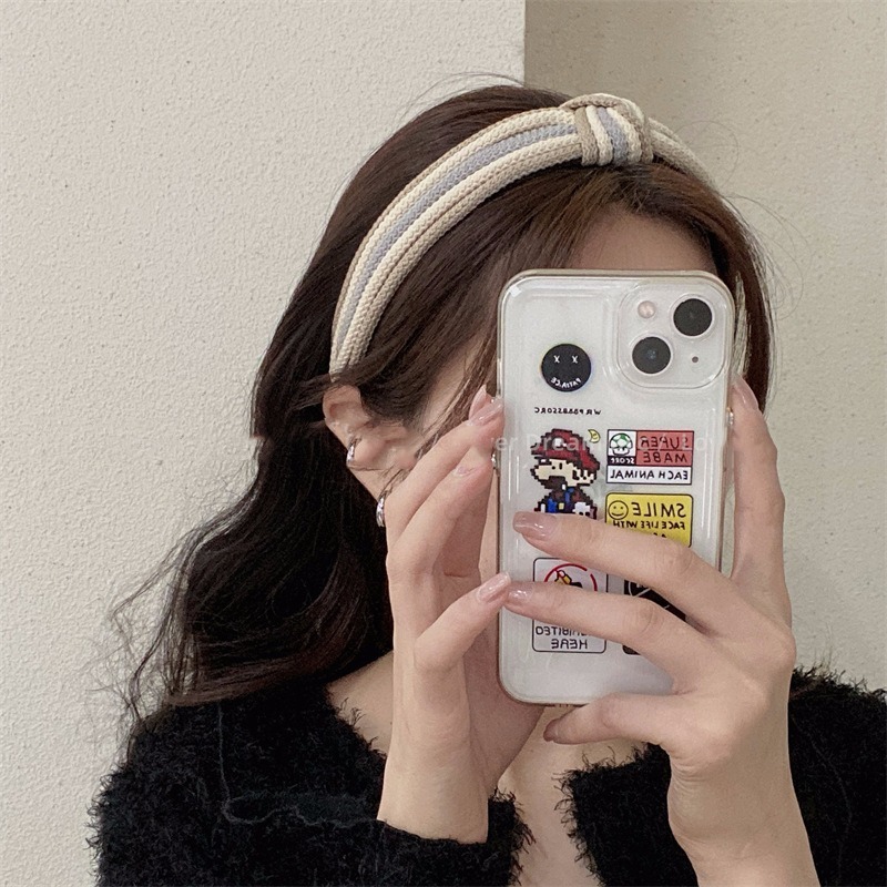 [台灣現貨]小香風珍珠蝴蝶結海綿髮箍 寬邊造型奶茶色髮飾 韓系可愛褶皺髮帶 頭飾百搭款-細節圖10