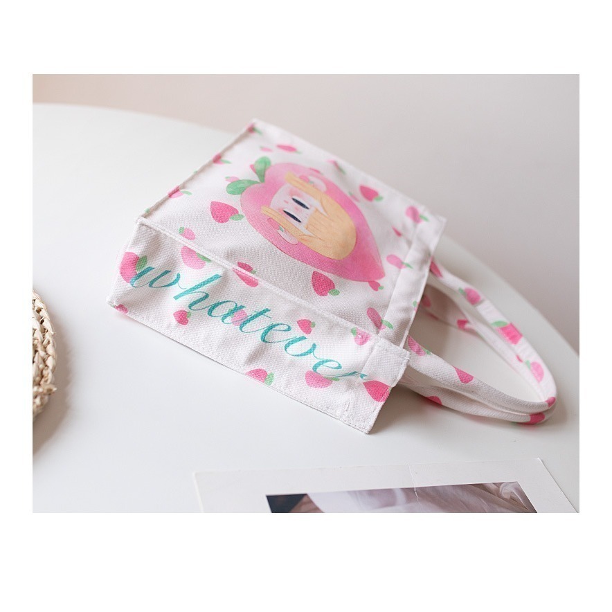 【好.樣.日.子】可愛塗鴉插畫帆布手提袋 卡通手提包 購物袋 可愛帆布包 手提袋 手提包 插畫風帆布袋 塗鴉包包-細節圖7