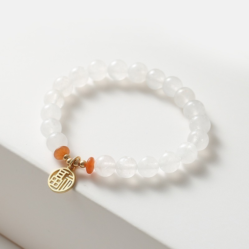 【好.樣.日.子】925草莓晶福牌吊墜手鍊 草莓晶手鍊 水晶手鍊 開運水晶手鍊 手鏈 925福牌手環 人緣愛情平安-細節圖8