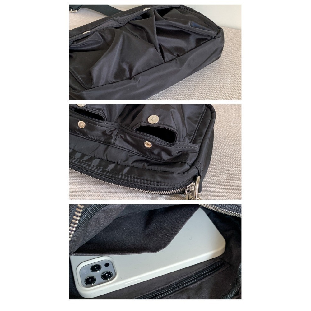 【好.樣.日.子】輕量防潑水尼龍斜背包 百搭男女側背小包 單肩郵差包 休閒肩背包 隨身收納斜背包 出遊通勤必備-細節圖11