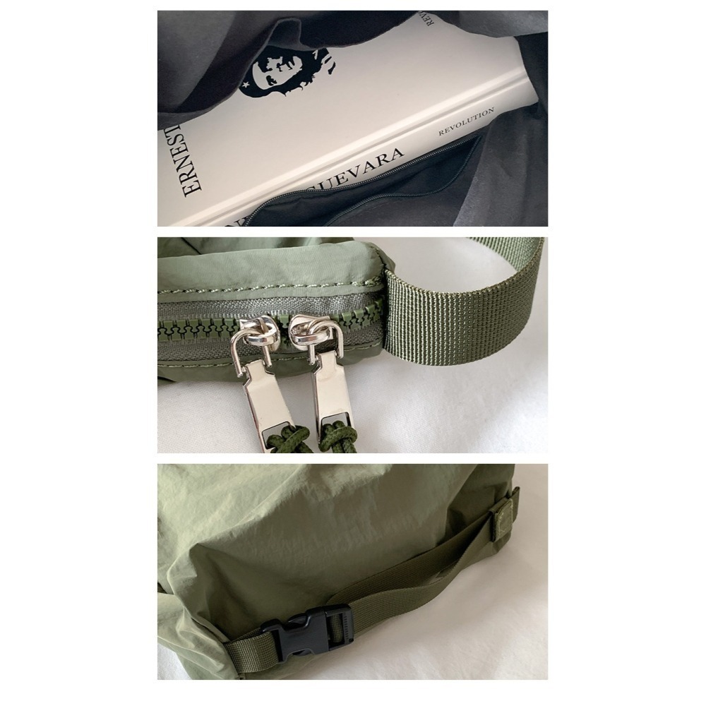 【好.樣.日.子】大容量尼龍斜背包 輕量防潑水單肩包 男女休閒肩背包 斜跨包 出遊通勤包 大包 尼龍包-細節圖11