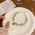 【好.樣.日.子】甜美星球設計天然水晶手鍊 可調節滑扣 紫水晶 綠水晶 水晶手鏈 女生手環飾品-規格圖1