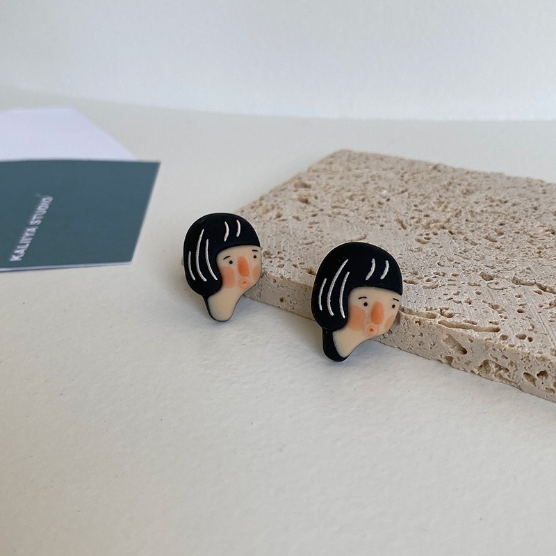 [S925純銀耳針]搞怪可愛耳環 卡通耳環 童趣造型樹脂耳環 純銀耳針 耳釘 耳環 創意耳環 S925純銀耳針-規格圖6