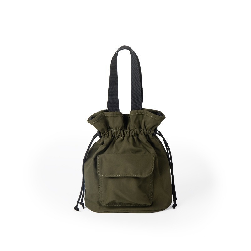 【好.樣.日.子】抽繩皺摺尼龍斜背托特包 水桶包 單肩包 肩背包 輕便防潑水小包 休閒百搭斜背包 尼龍包 女生包包推薦-規格圖9