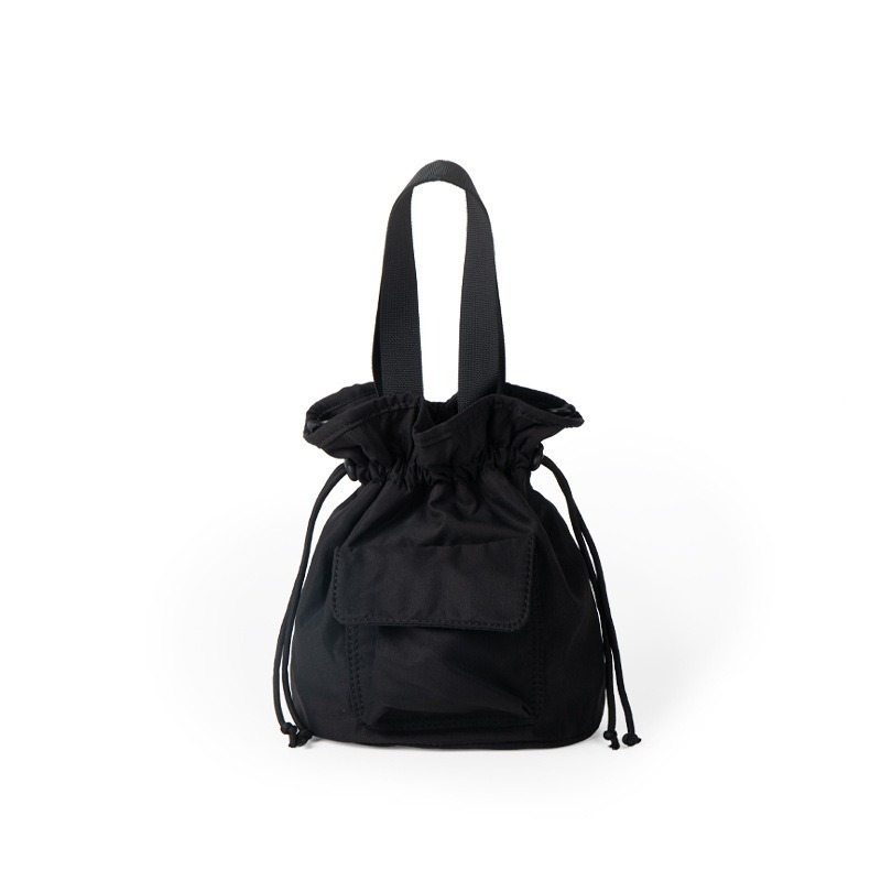 【好.樣.日.子】抽繩皺摺尼龍斜背托特包 水桶包 單肩包 肩背包 輕便防潑水小包 休閒百搭斜背包 尼龍包 女生包包推薦-規格圖9