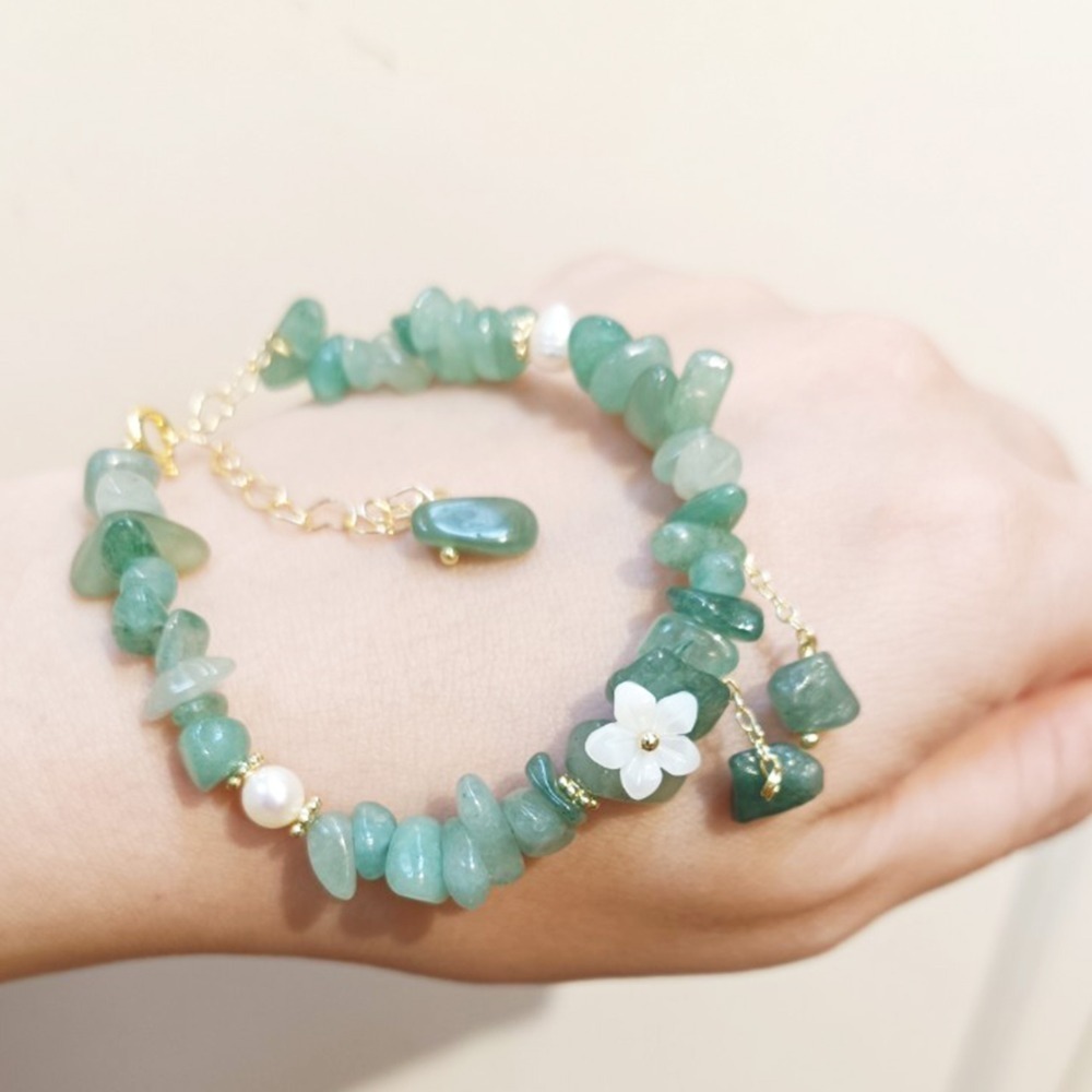 【好.樣.日.子】草莓晶碎石手鍊 天然水晶招桃花手環 愛情運開運飾品 女生甜美氣質水晶手鏈-規格圖7