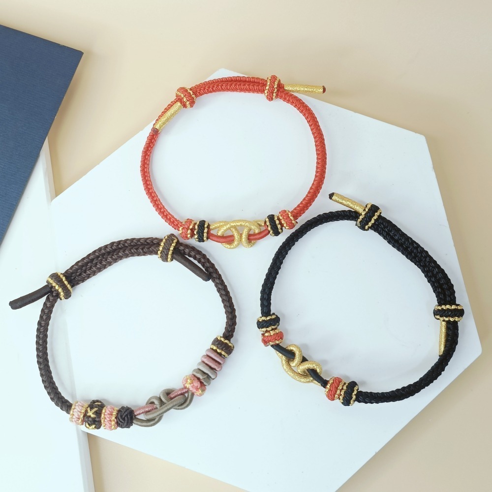 【好.樣.日.子】[開運紅繩]元寶招財手鍊 編織幸運手環 紅繩 黑繩 咖啡繩 元寶繩結 男女適用 開運飾品 招財祈福-細節圖3