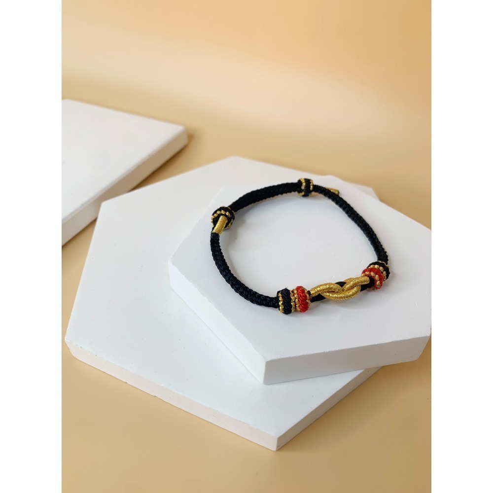 【好.樣.日.子】[開運紅繩]元寶招財手鍊 編織幸運手環 紅繩 黑繩 咖啡繩 元寶繩結 男女適用 開運飾品 招財祈福-細節圖5