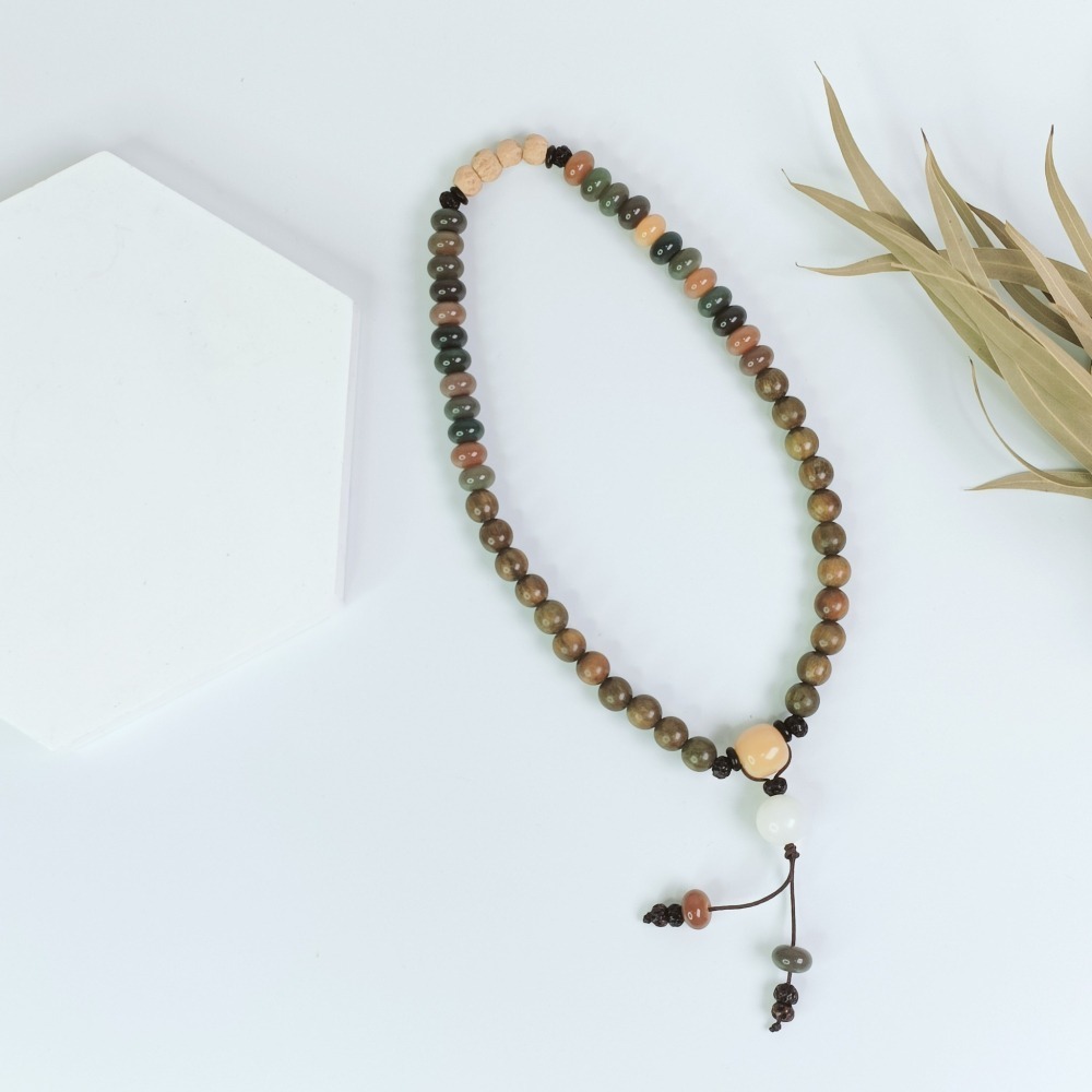 【好.樣.日.子】綠檀木雙圈手串 菩提木手環 情侶款手串 知己夥伴紀念 手作木質開運飾品-細節圖8