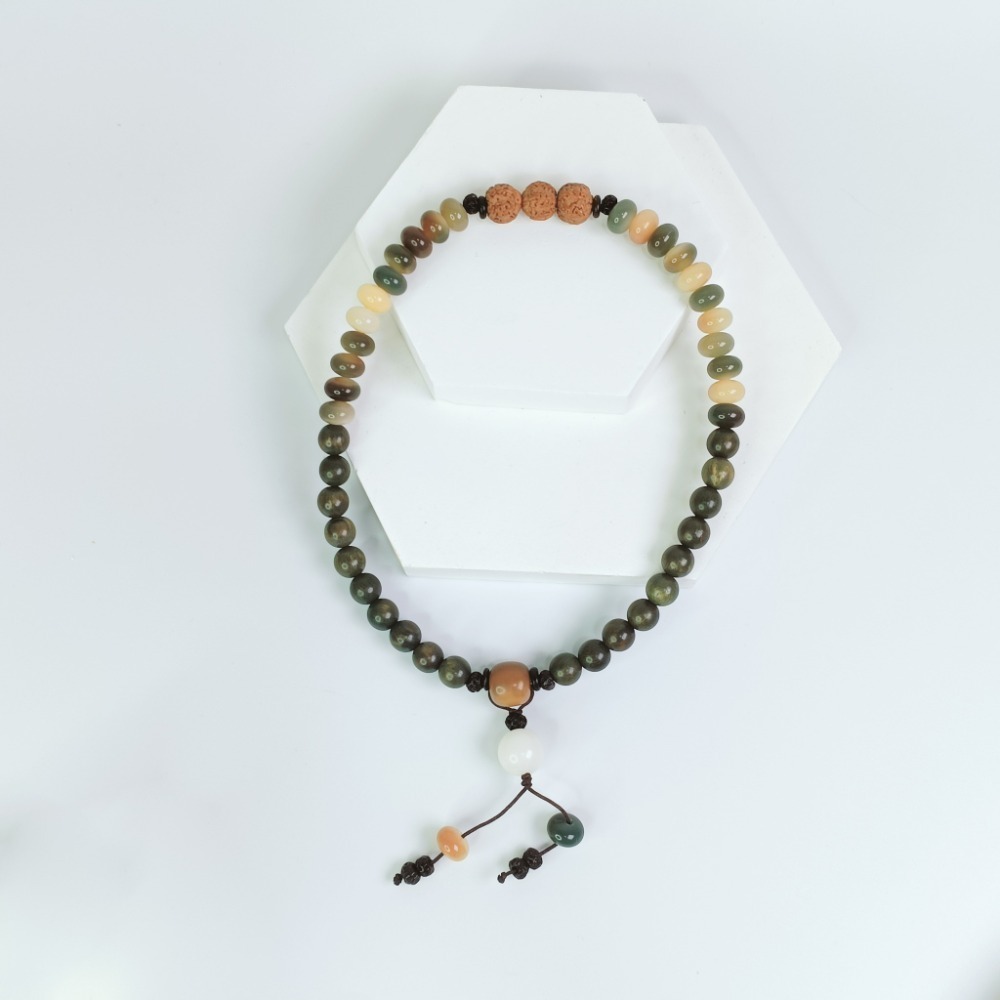 綠韻菩提綠檀木手串(三顆)