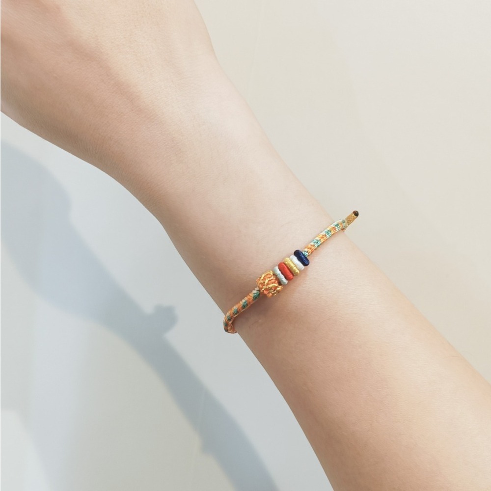 【好.樣.日.子】五彩納福吉運結繩手環 開運紅繩 編織手鍊 招財手環 好運手環 編織紅繩手環 手作祈福手繩-細節圖8