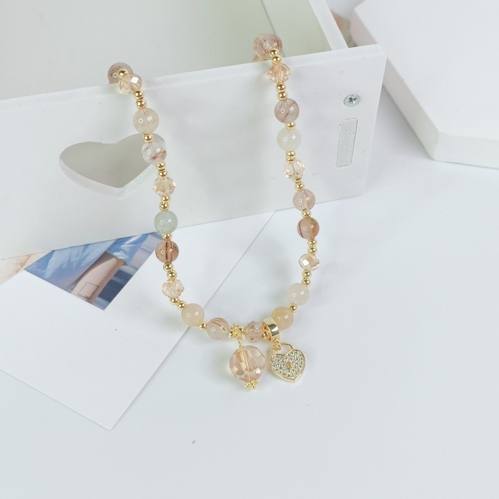 【好.樣.日.子】金耀幻彩髮晶手鍊 開運手鍊 黃髮晶 紅髮晶 綠髮晶 黑髮晶 開運能量水晶手鍊 招財轉運飾品-細節圖3