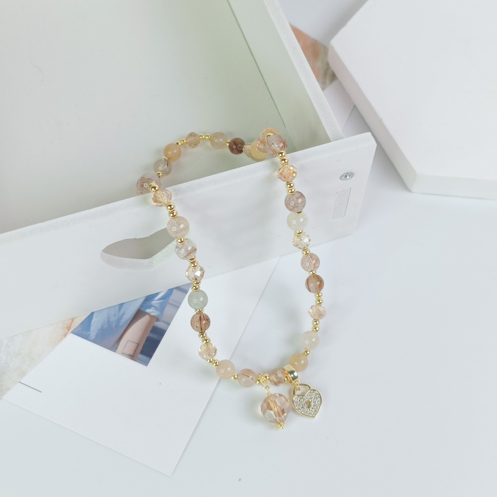 【好.樣.日.子】金耀幻彩髮晶手鍊 開運手鍊 黃髮晶 紅髮晶 綠髮晶 黑髮晶 開運能量水晶手鍊 招財轉運飾品-細節圖5