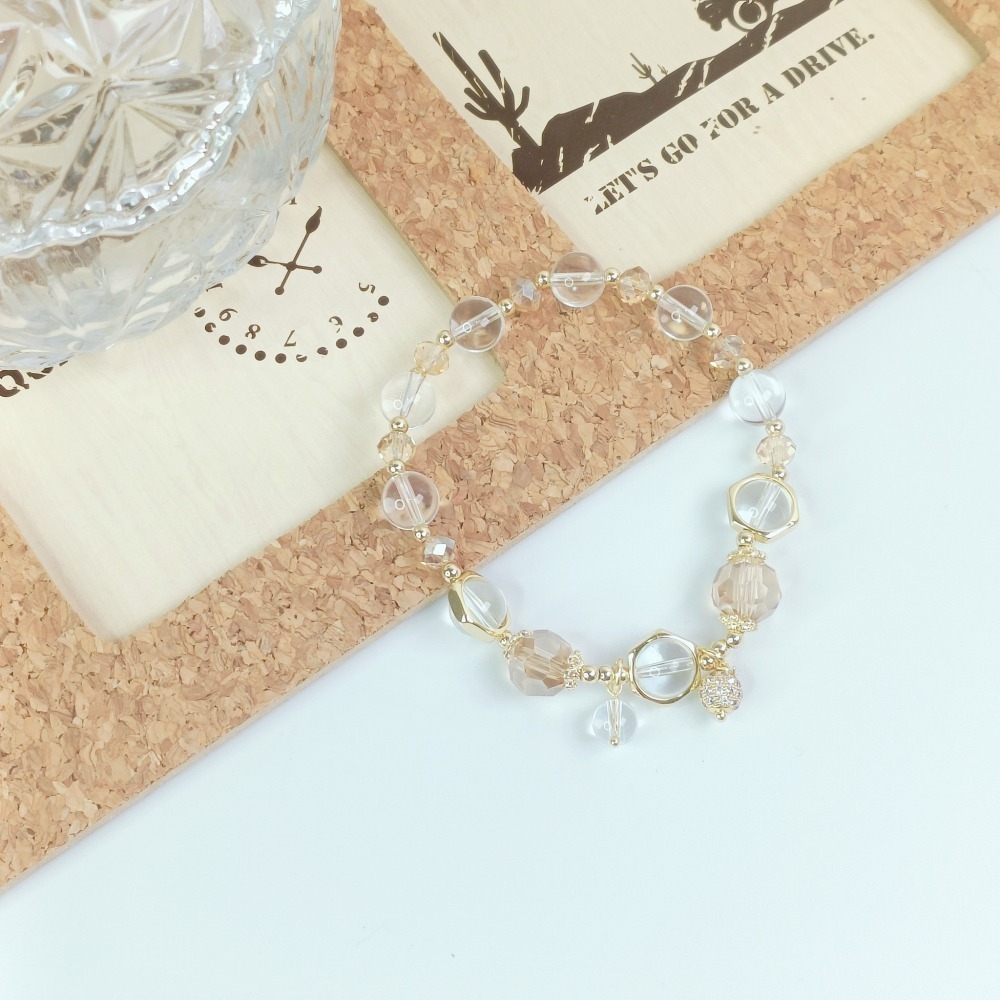 【好.樣.日.子】天然水晶手鍊 招財開運手環 紫水晶 黃水晶 彩髮晶 白水晶 三種靈韻開運能量手環 開運水晶手鍊-細節圖4