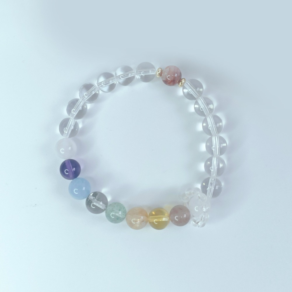 彩虹多寶水晶手鍊