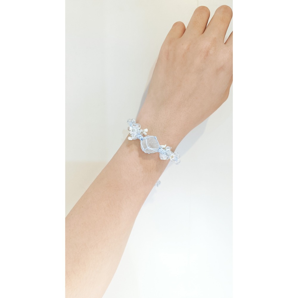 【好.樣.日.子】手工水晶編織手環 水晶編織手環 開運手鍊 水晶手環 黃水晶 草莓晶 白水晶-細節圖7