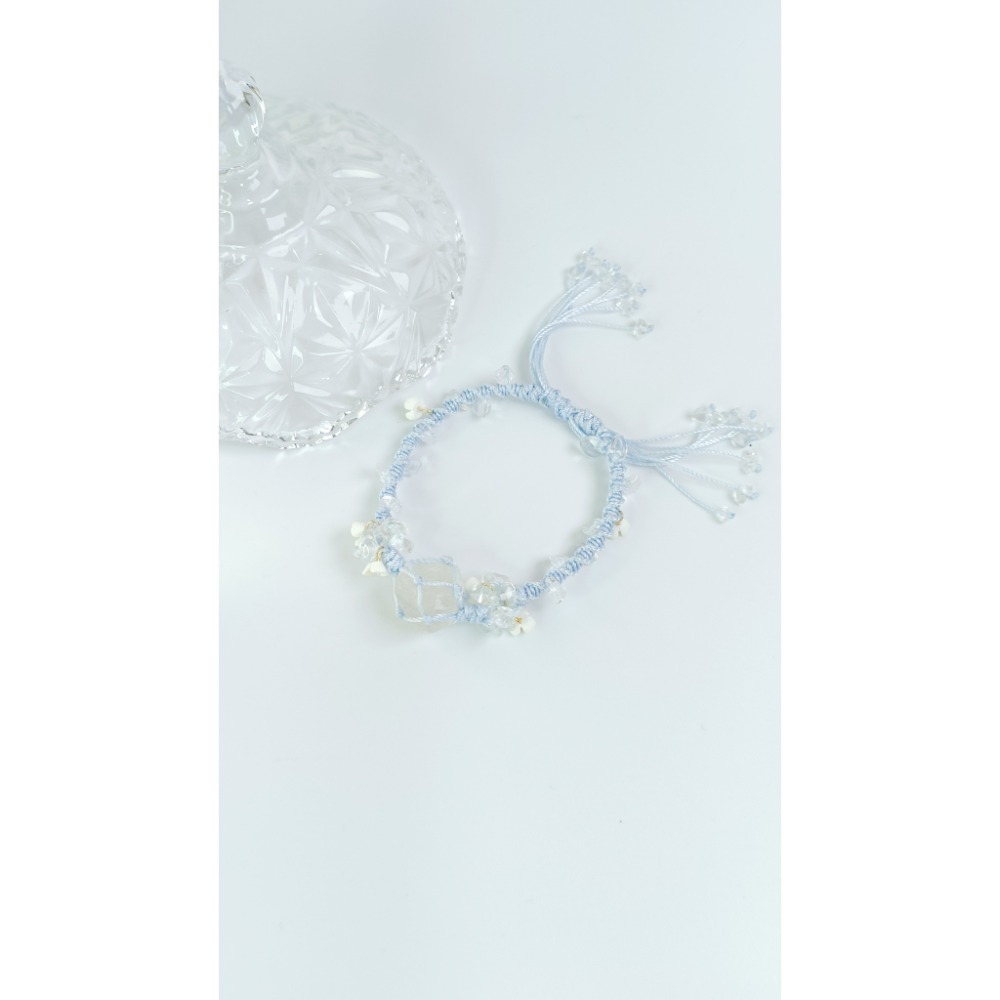 「純澈之光」白水晶（藍色 × 白水晶）