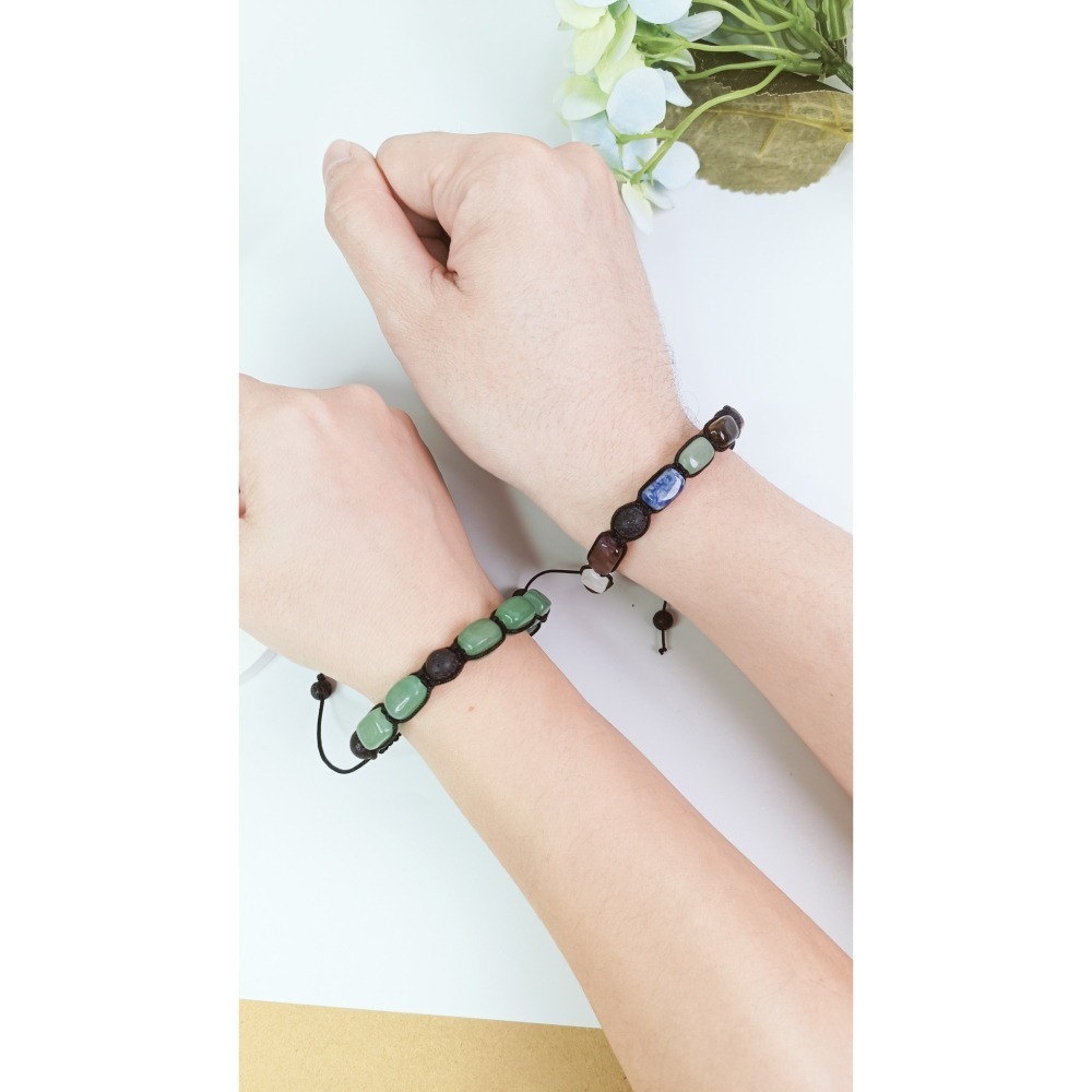 【好.樣.日.子】天然水晶串珠手鍊 水晶手環 水晶手鍊 中性生命樹手串 火山石 多款顏色可選 時尚百搭設計-細節圖7